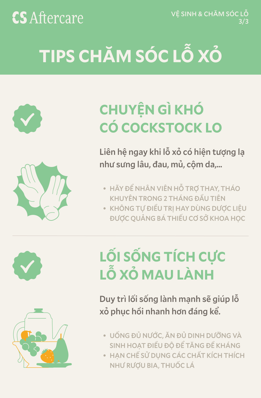 Tips chăm lỗ xỏ — Liên hệ COCKSTOCK, Lối sống tích cực