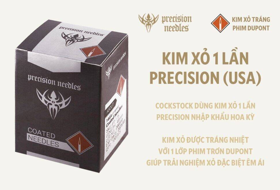 Kim xỏ 1 lần Precision USA — DuPont coated needles