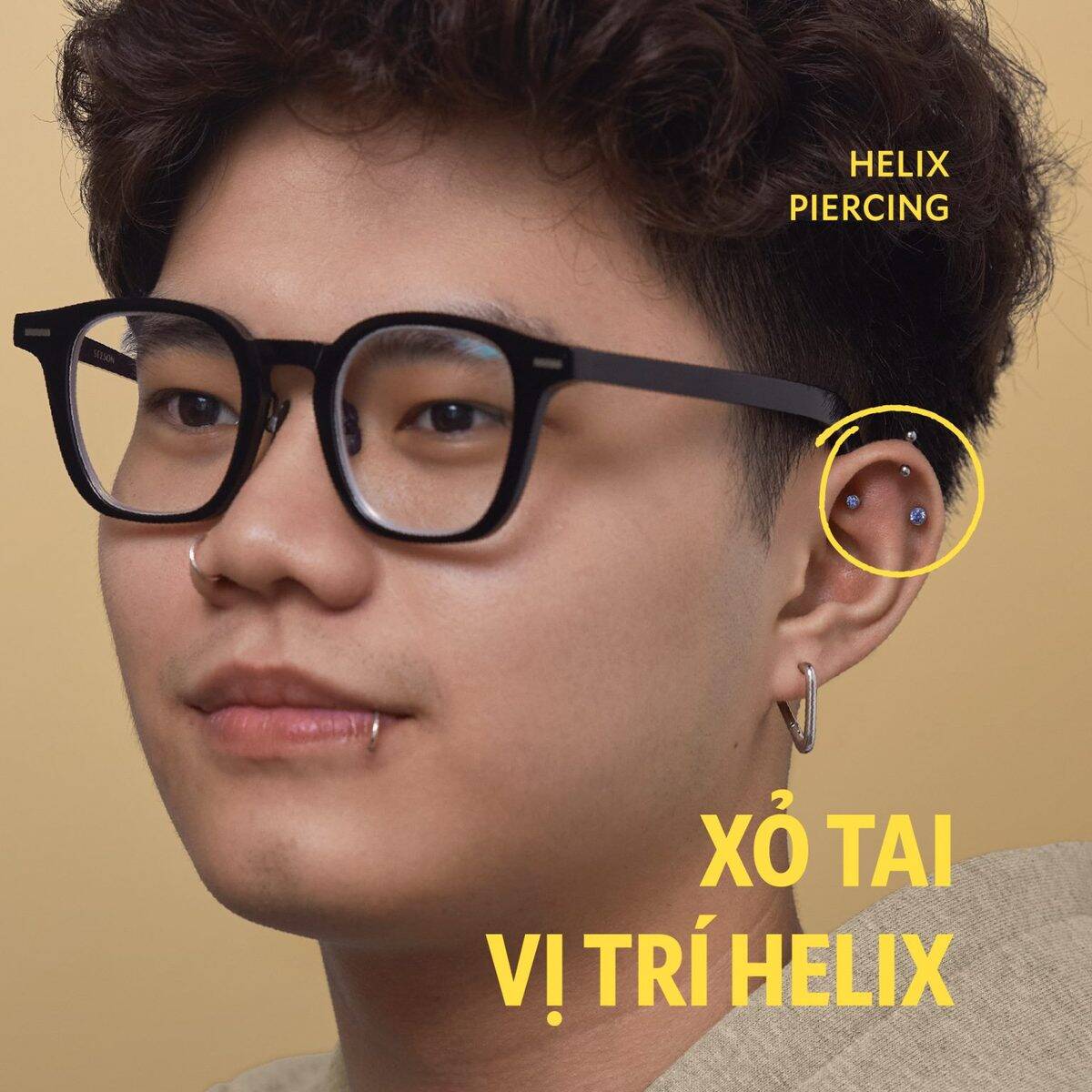 Xỏ tai vị trí Helix