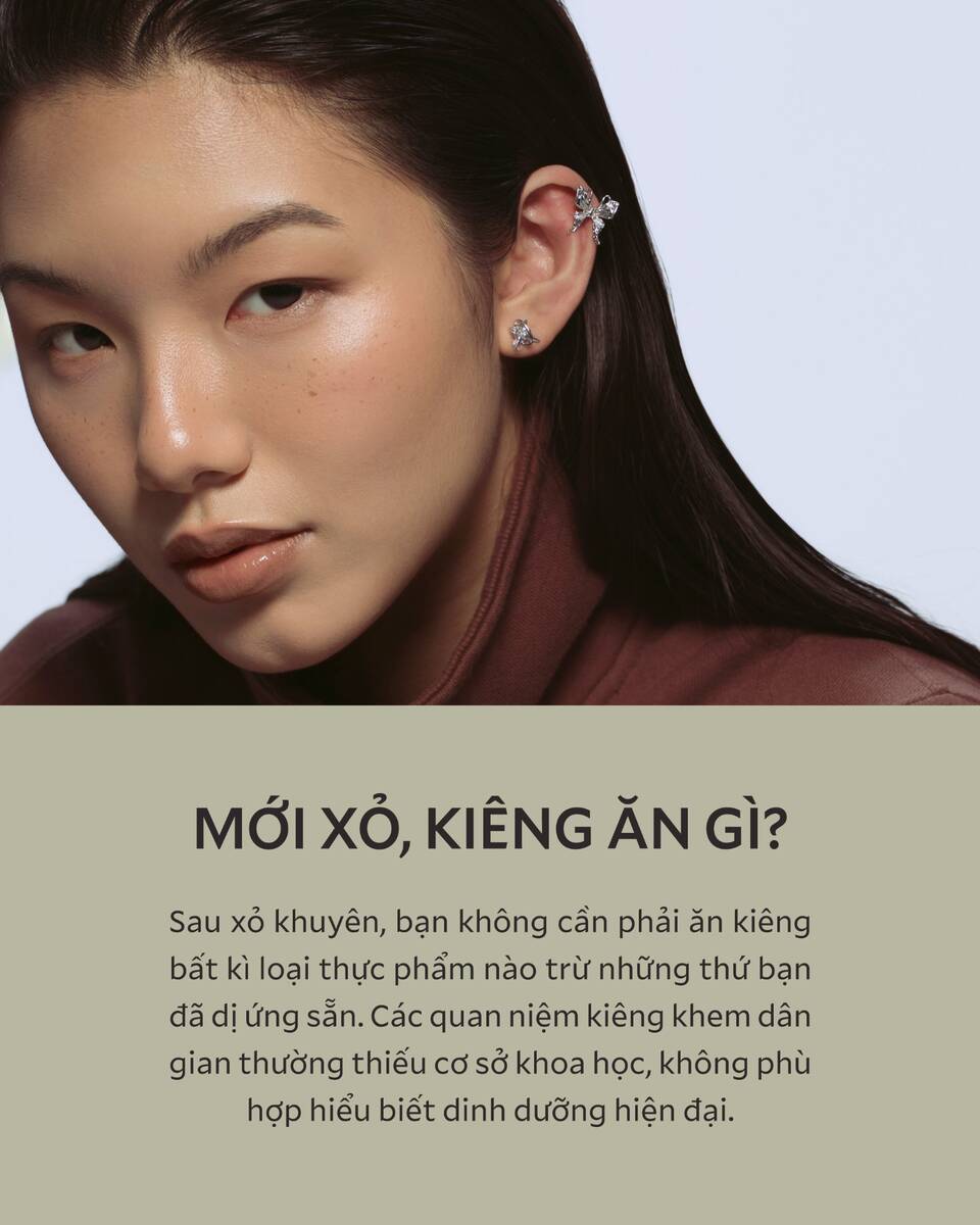 Mới xỏ, kiêng ăn gì? — No food restrictions needed