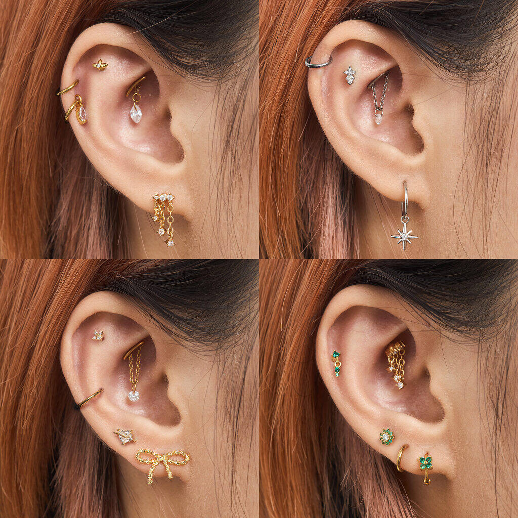 Hidden Rook — 4 styling variations with gold and silver jewelry