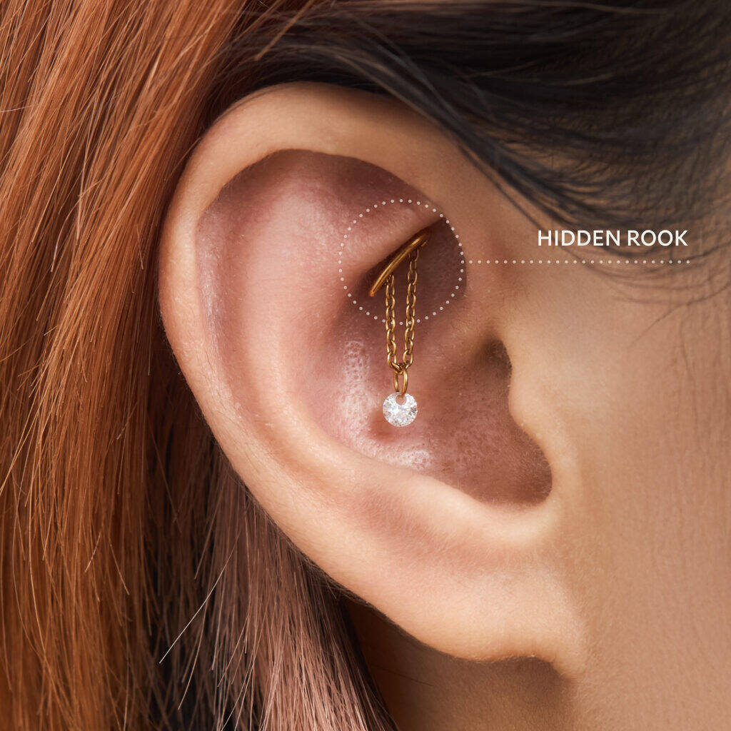 Hidden Rook — gold chain dangle jewelry